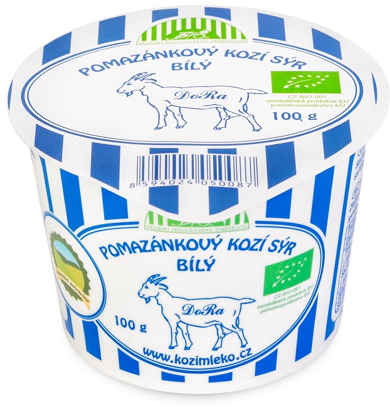 Biofarma DoRa BIO Pomazánkový kozí sýr bílý