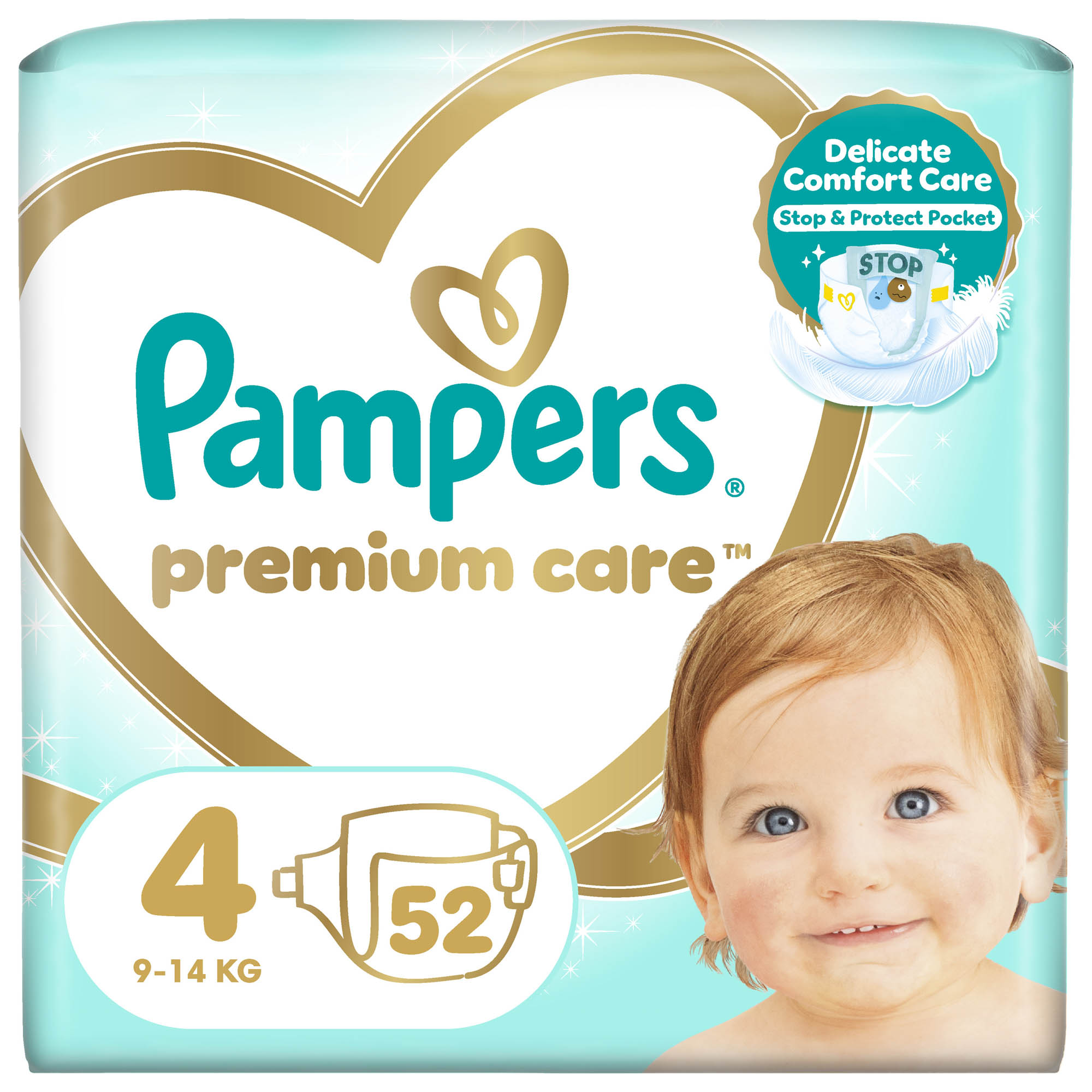 Pampers Premium care jednorázové plenky 4 (9–14 kg)