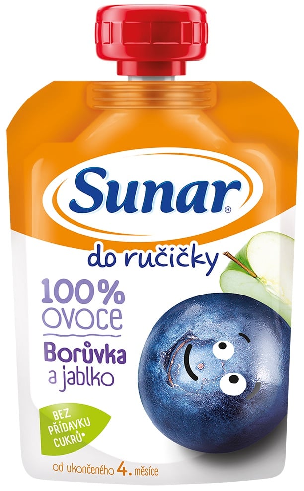Sunar Do Ručičky Ovocná kapsička borůvka a jablko od 4. měsíce