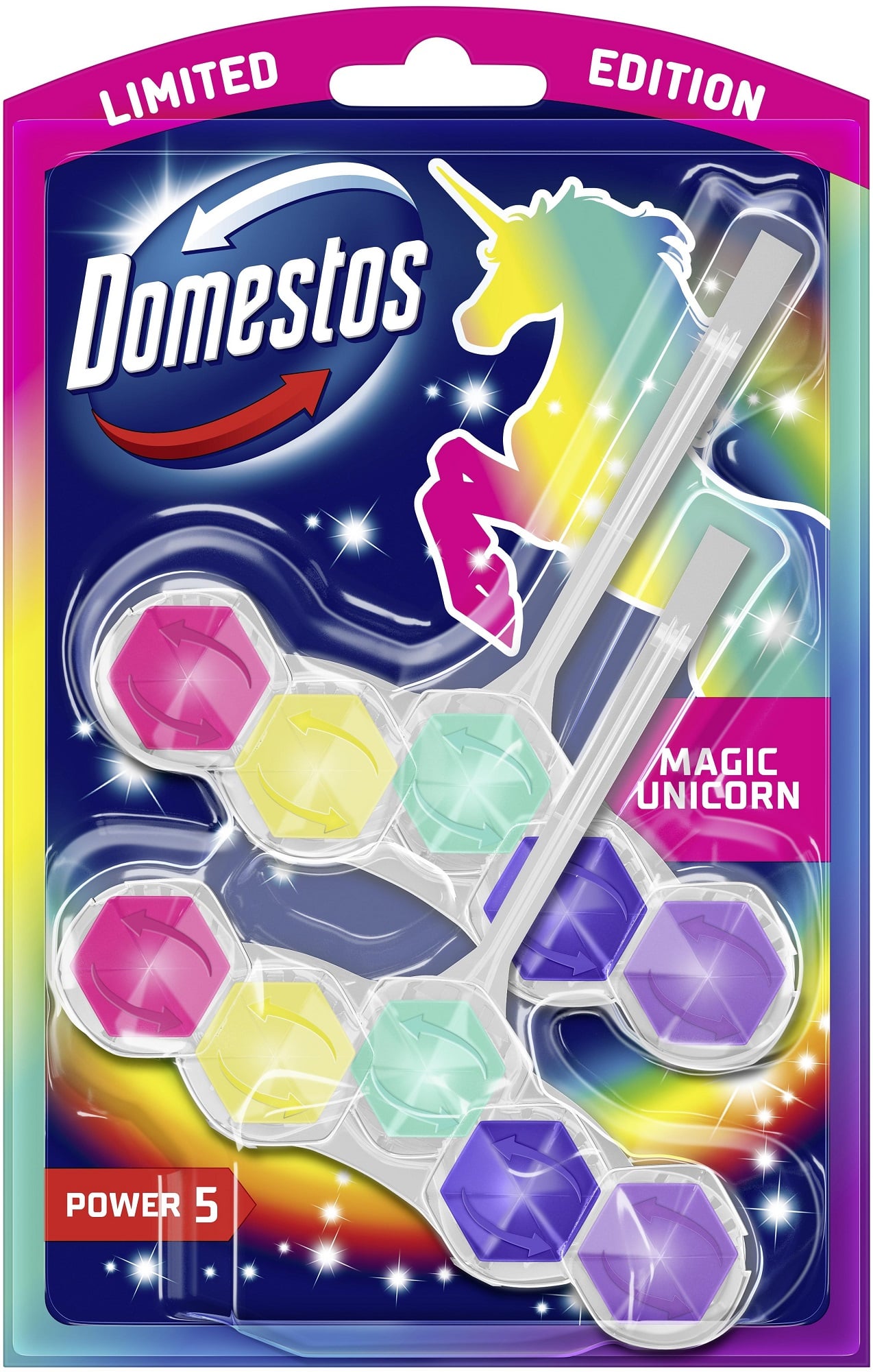 Domestos Power 5 Unicorn edition WC blok 2×50 g