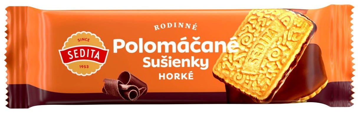 Sedita Rodinné sušenky polomáčené hořké