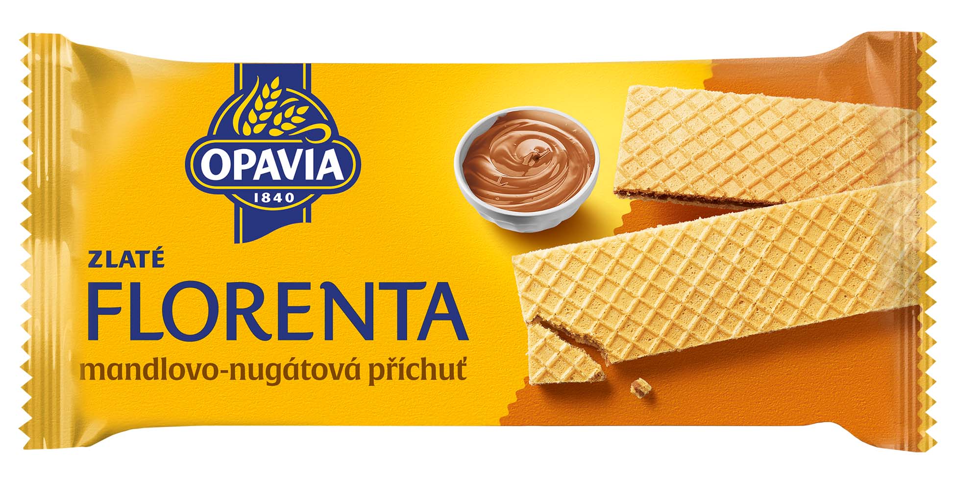 Opavia oplatky Zlaté Florenta  mandlovo-nugátová náplň