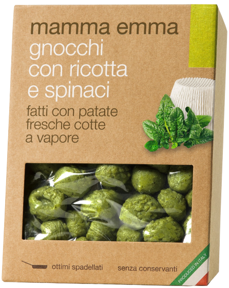 Mamma Emma Gnocchi s ricottou a špenátem z čerstvých brambor