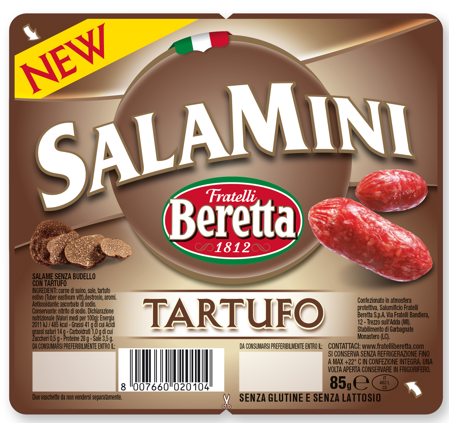 Fratelli Beretta Tapasové SalaMini s černým lanýžem