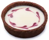 Tartaletka s bílou čokoládou a malinou