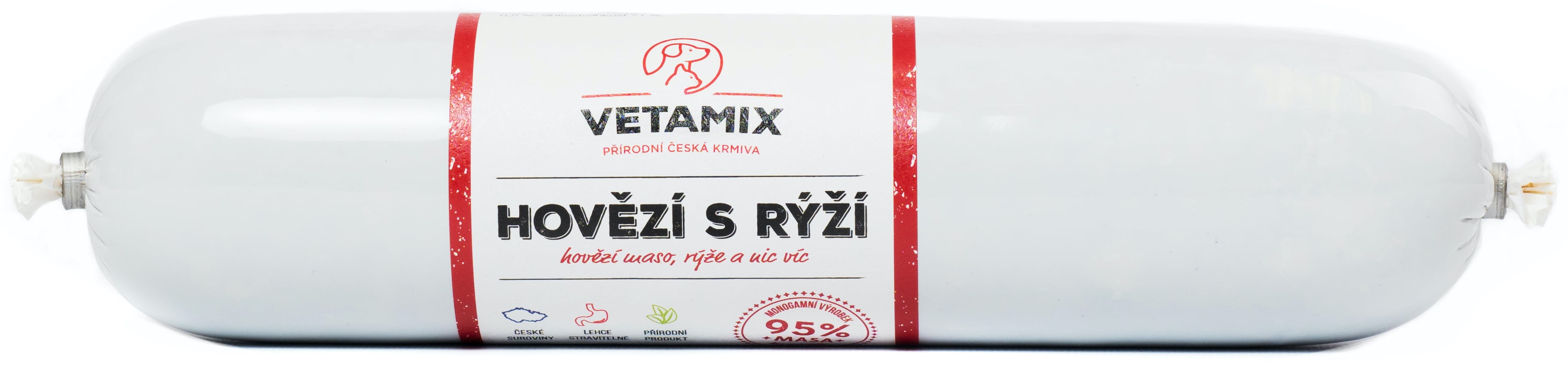 Vetamix Barf salámek hovězí s rýží pro kočky i psy