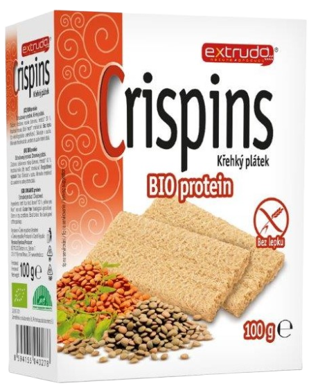 Extrudo Crispins BIO protein křehký plátek