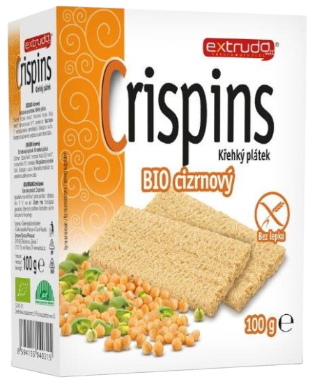 Extrudo Crispins BIO cizrnový křehký plátek