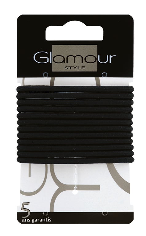 Glamour style Elastické černé gumičky na vlasy