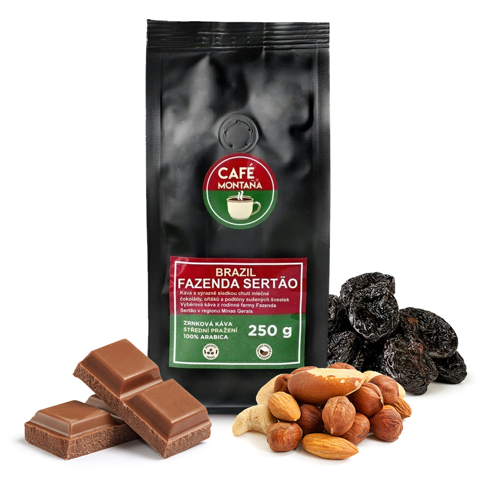 Café Montaña Brazil Fazenda Sertao filtr/espresso zrnková káva