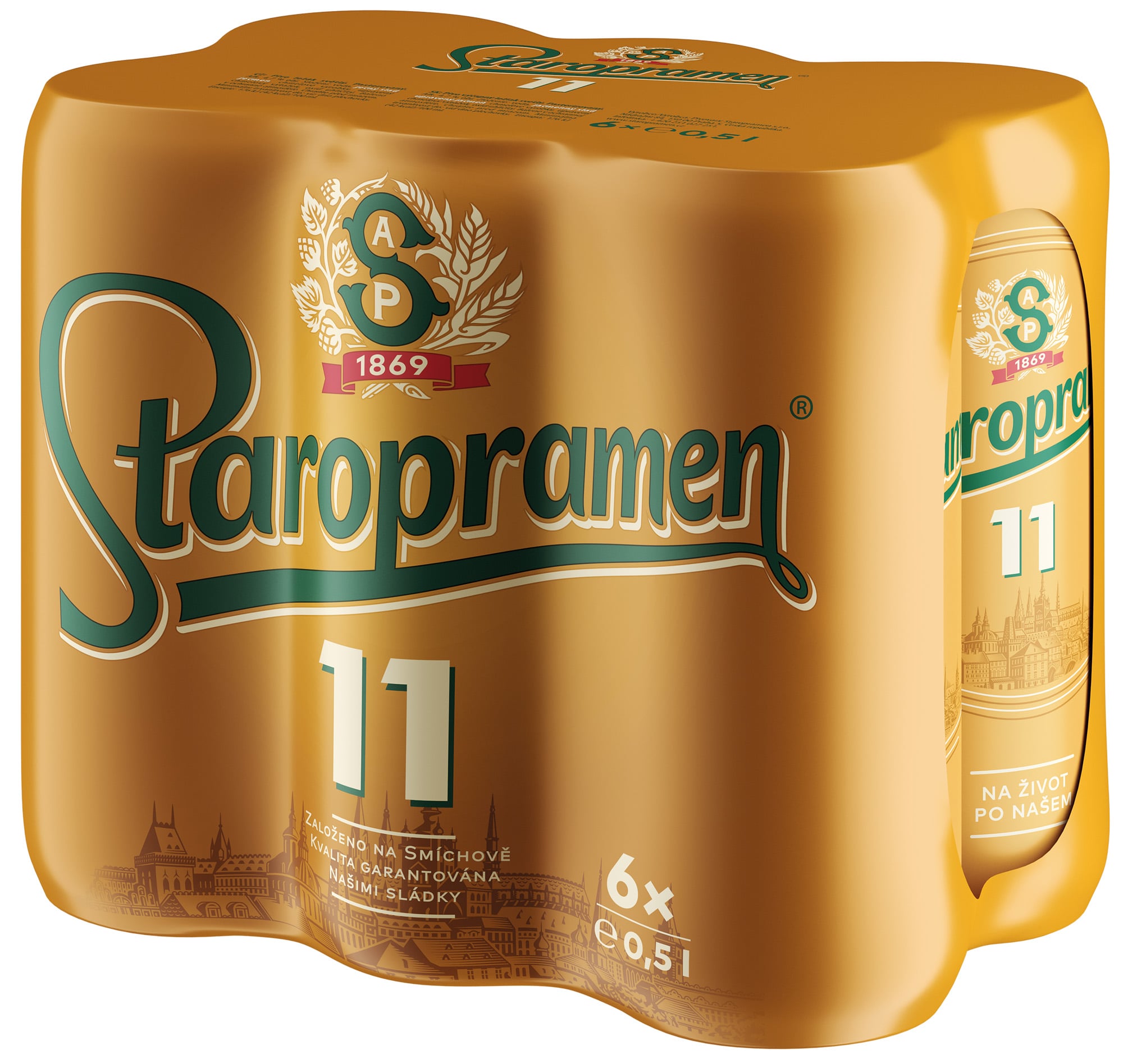 Staropramen Jedenáctka pivo ležák světlý 6×0,5 l plech