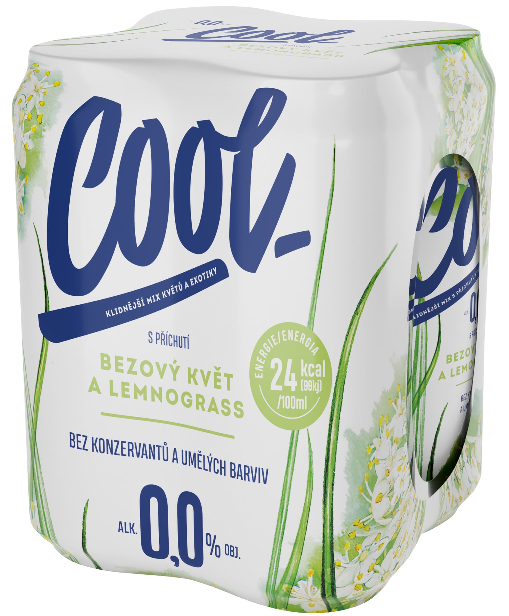 Cool Bezový květ & lemongrass nealkoholické 4×0,5 l