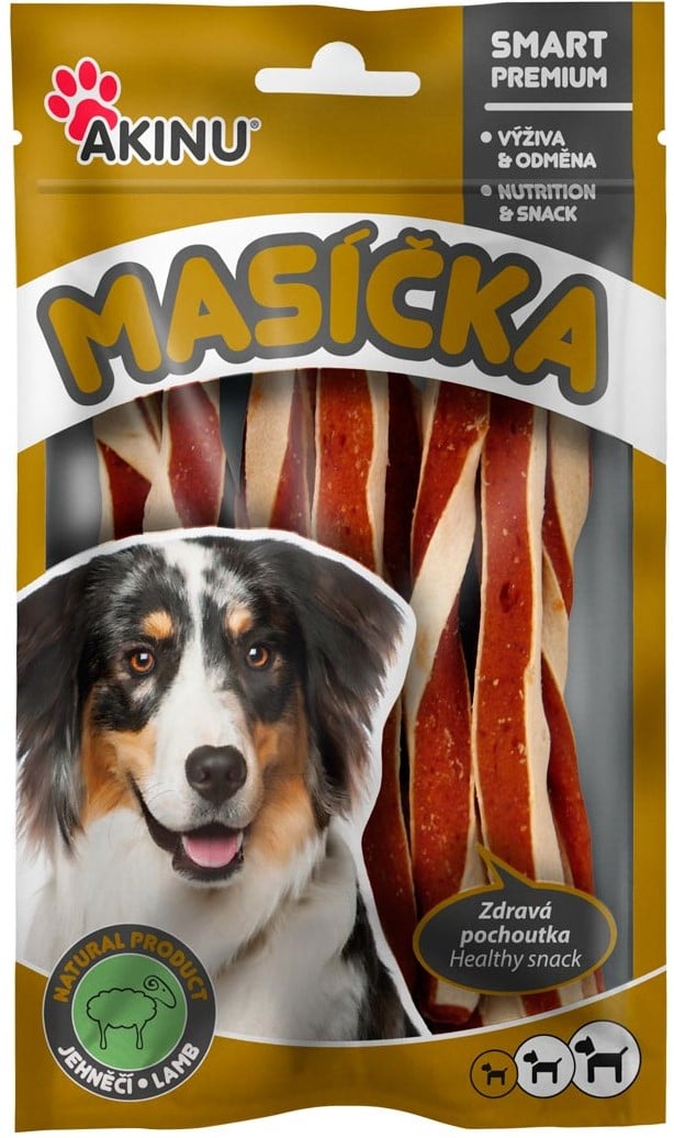 Akinu Masíčka jehněčí twister pro psy