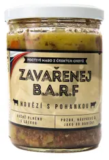 Do psí misky Zavařenej BARF hovězí s pohankou