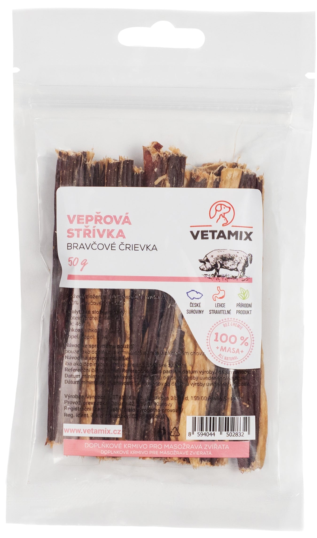 Vetamix Vepřová střívka pro psy