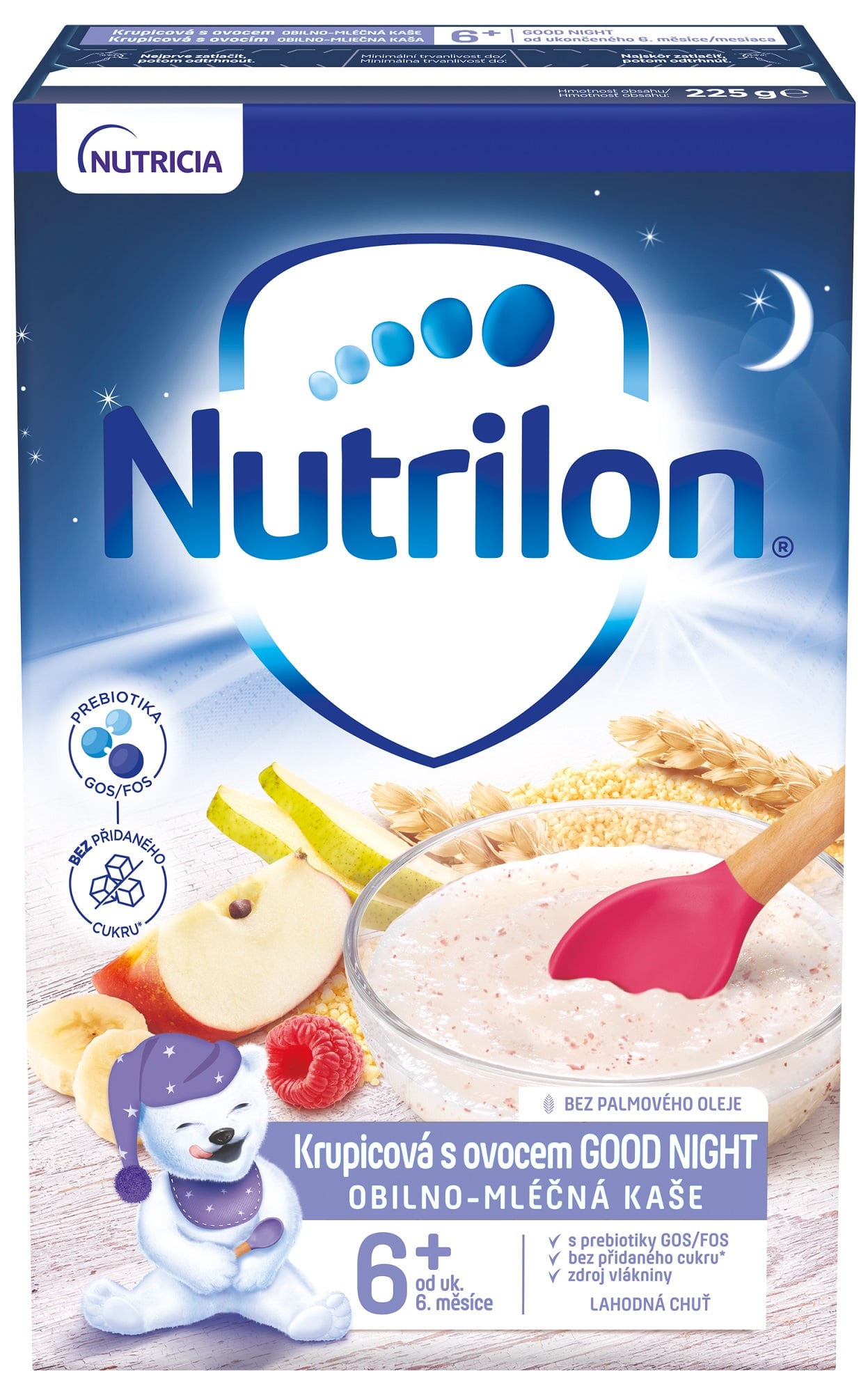 Nutrilon Pronutra Krupicová kaše s ovocem good night