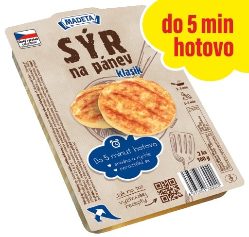 Madeta Sýr na pánev klasik, 2ks