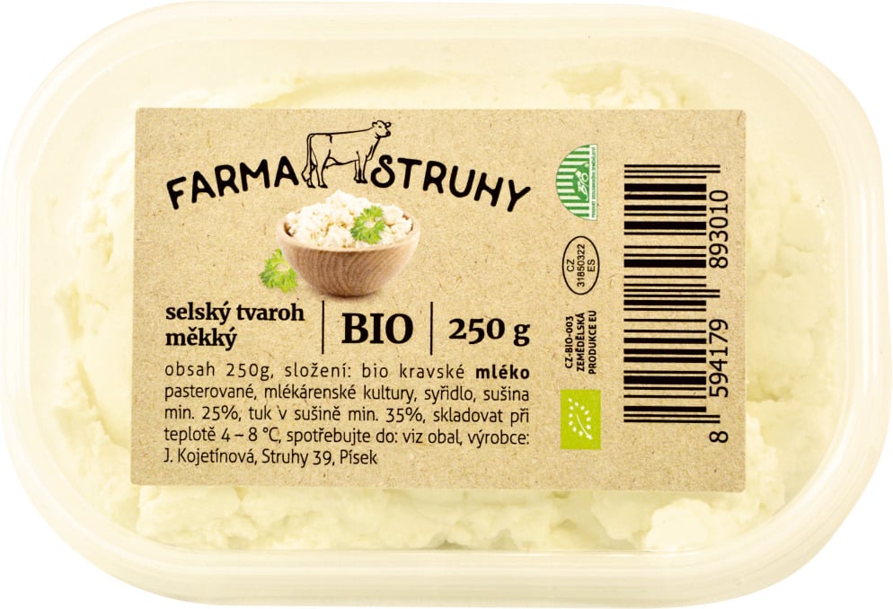 Farma Struhy BIO Selský tvaroh měkký