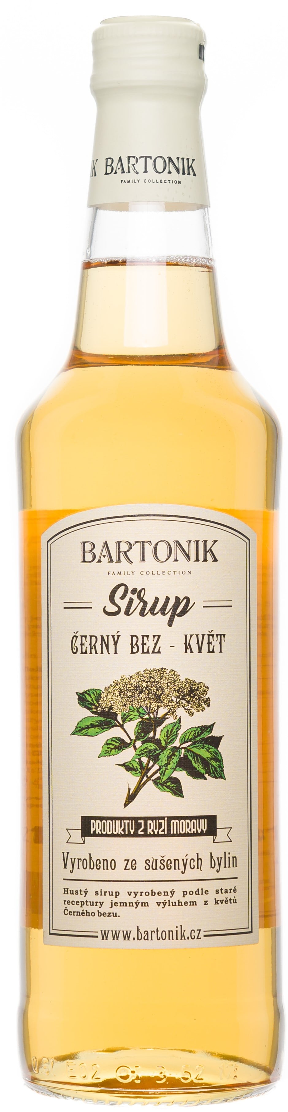 Bartonik Sirup květ černého bezu sklo
