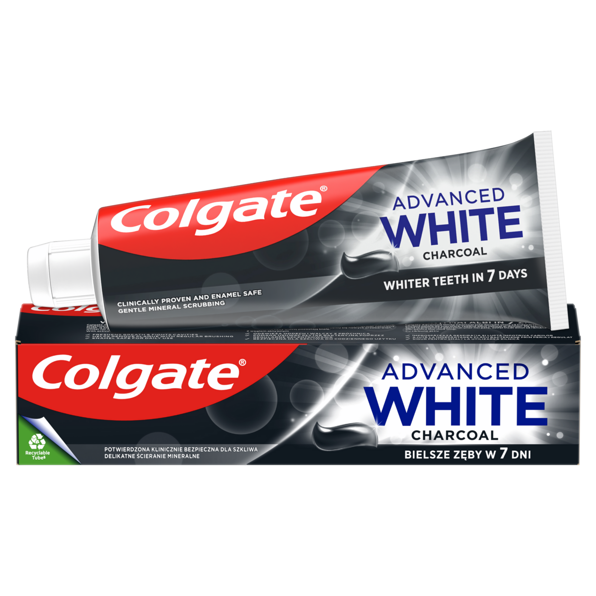 Colgate Advanced White Charcoal bělicí zubní pasta