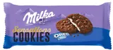 Milka sušenky kakaové Cookie Sensations s náplní s vanilkovou příchutí