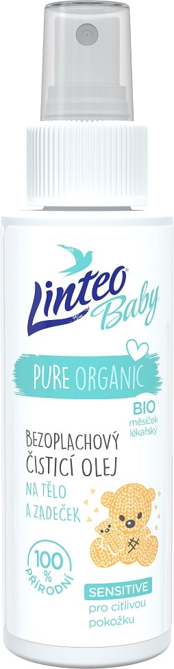 Linteo BIO Baby Dětský čistící olej na tělo a zadeček
