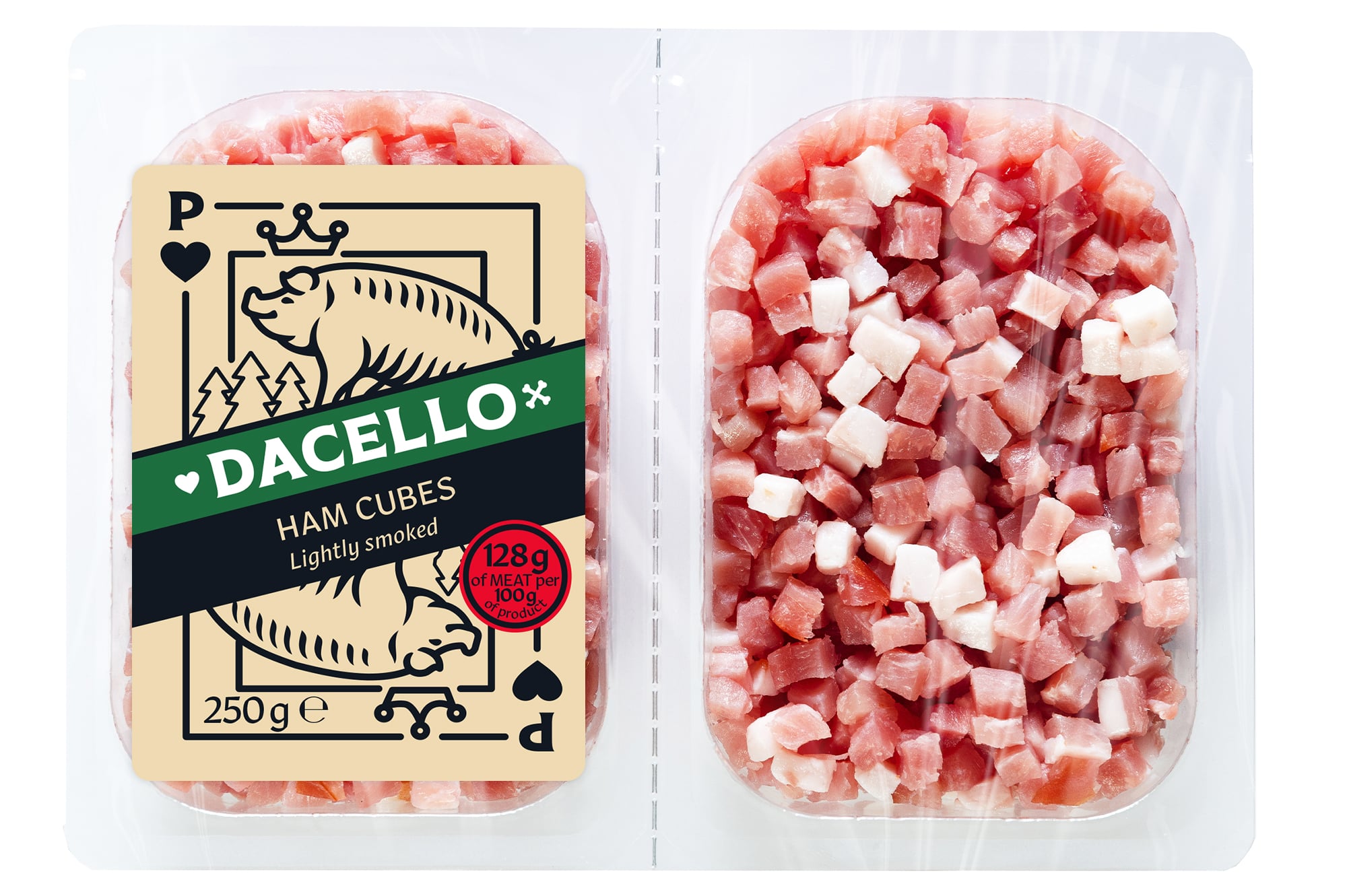 Dacello Šunkové kostky 2×125 g