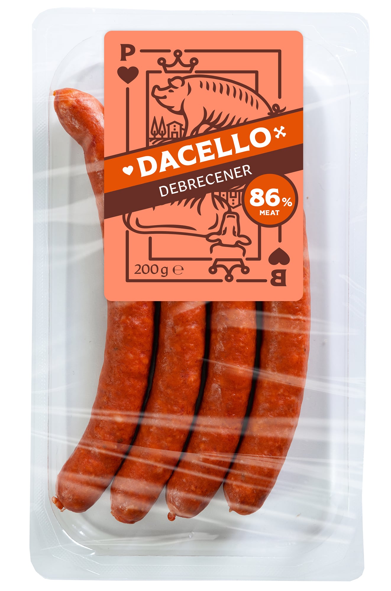 Dacello Debrecínské párky 86 %