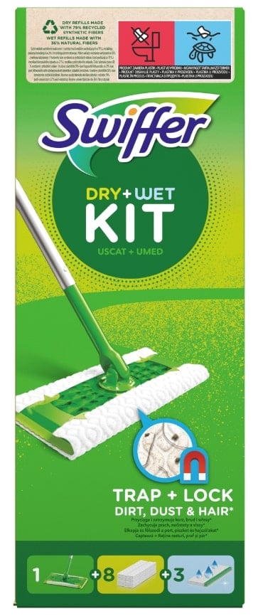 Swiffer Mop + 3 mokré a 8 suchých náhrad