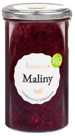 Šafránka BIO Maliny extra džem výběrový speciální