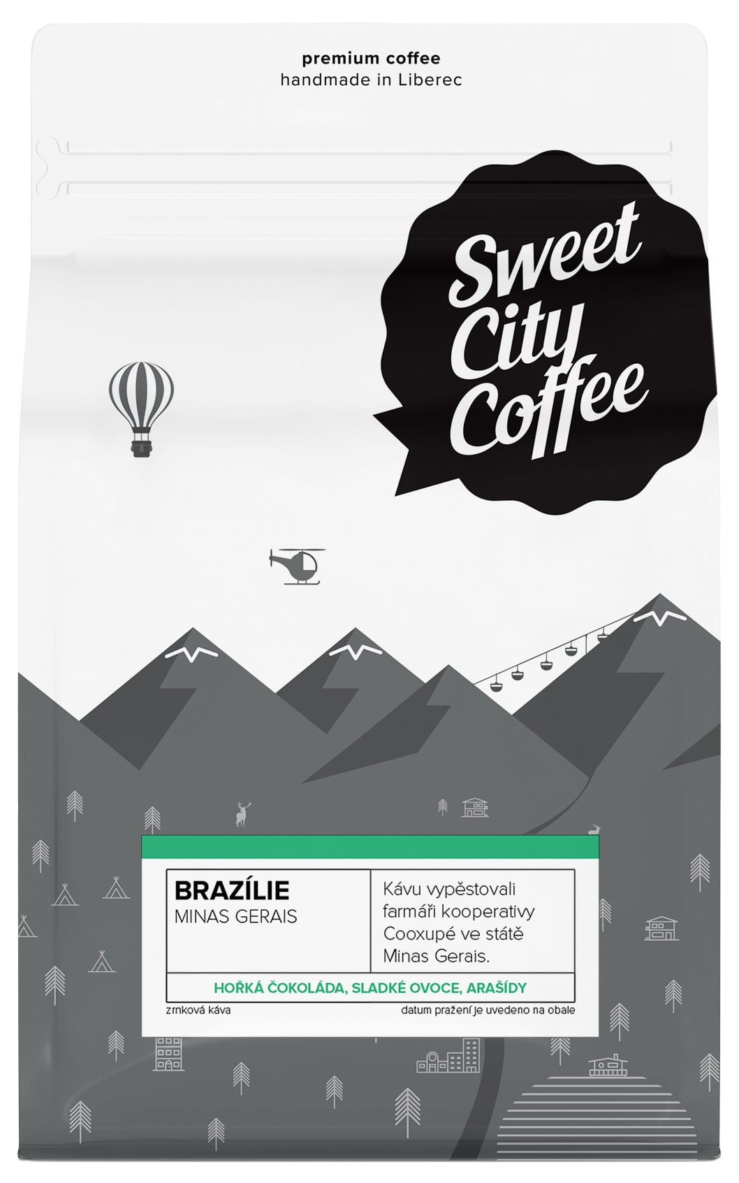 Sweet city coffee Brazílie Santos Adele espresso zrnková káva