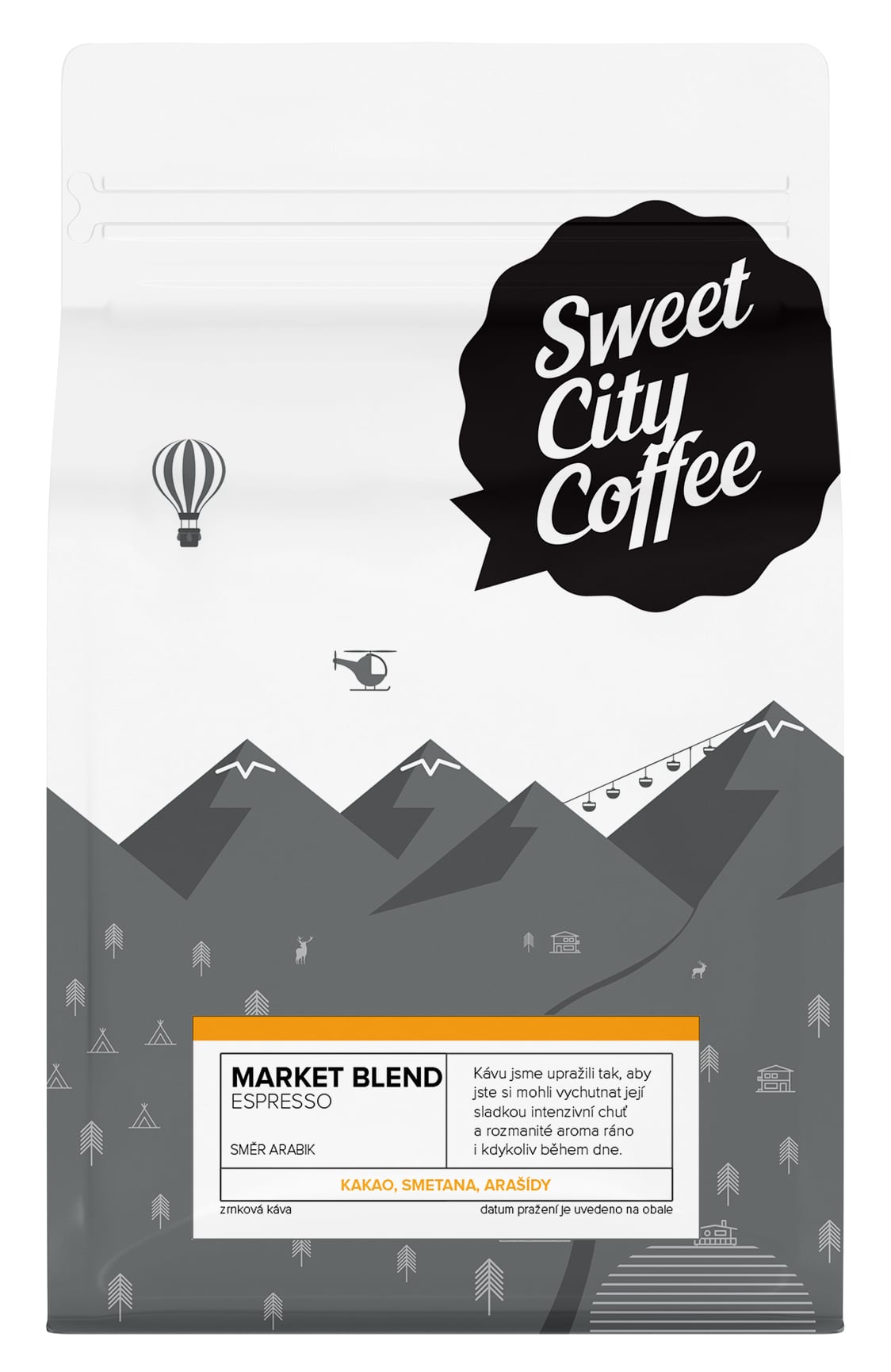 Sweet city coffee Market Blend Espresso zrnková káva