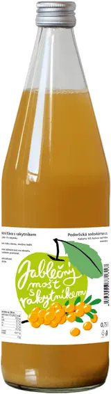 Podorlický jablečný mošt s rakytníkem