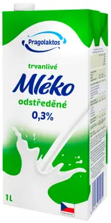 Trvanlivé mléko odstředěné 0,3%