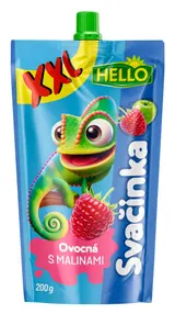 Hello Ovocná svačinka XXL s malinami kapsička
