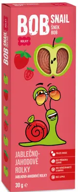 BOB Snail Ovocné rolované plátky jablko a jahoda