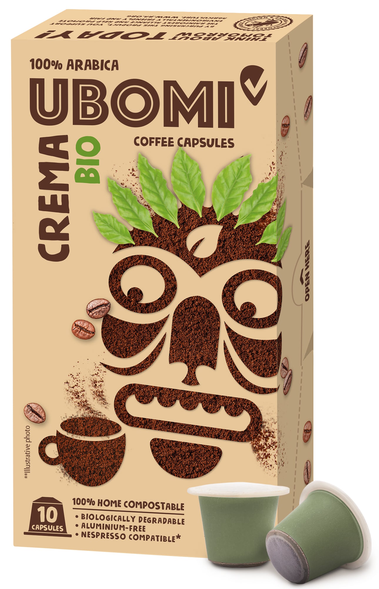Ubomi BIO Caffe Crema 100% Arabica RFA kávové kapsle