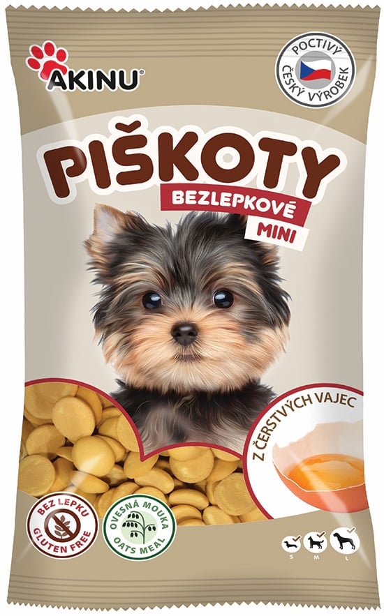 Akinu Bezlepkové mini piškoty pro psy