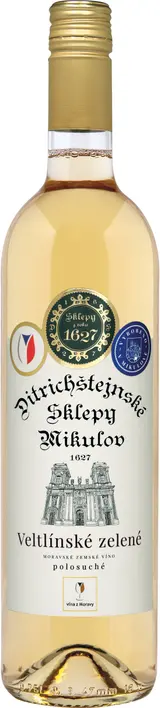 Ditrichštejnské sklepy Mikulov Veltlínské zelené moravské zemské víno