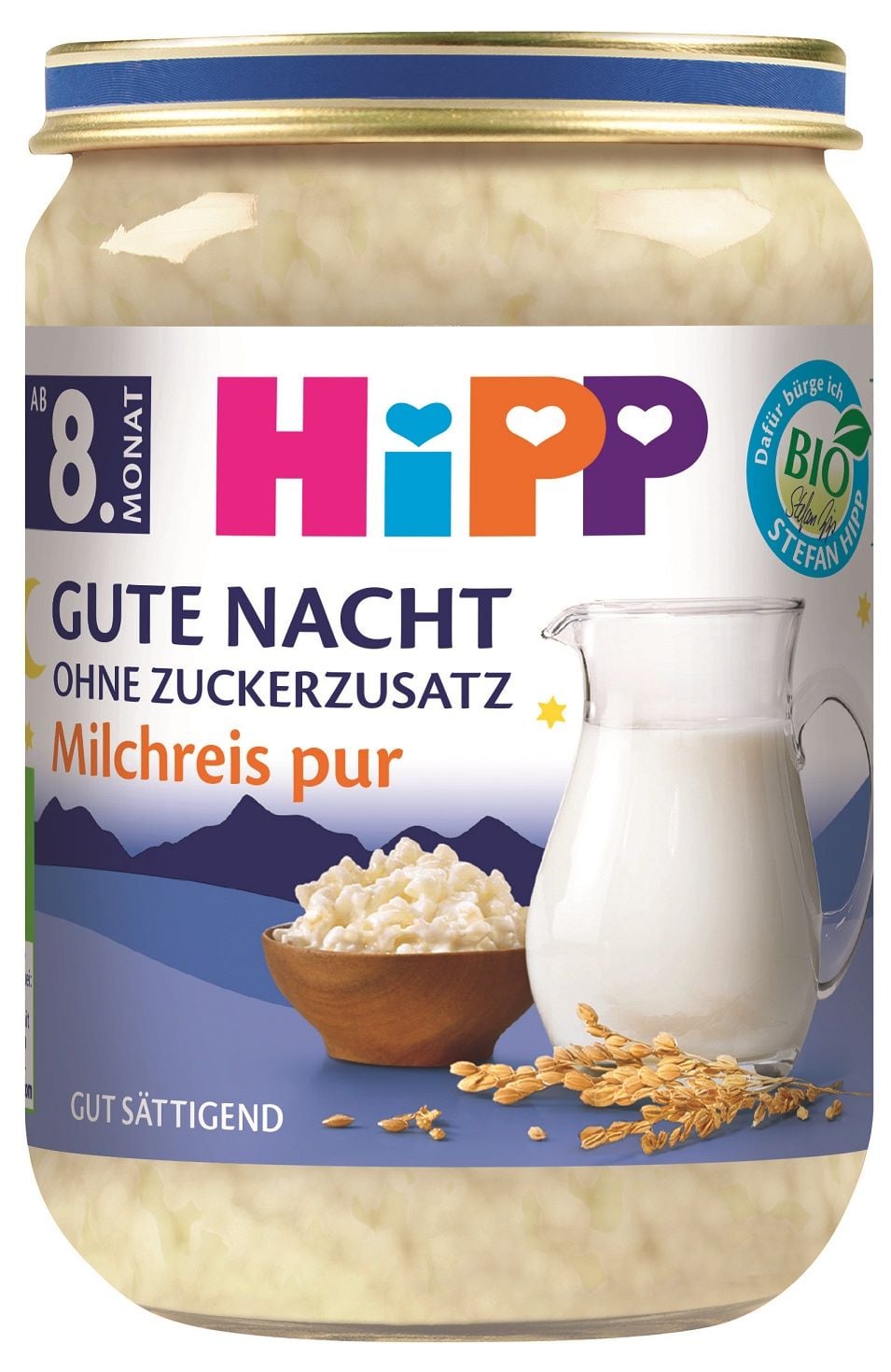 HiPP BIO Mléčná kaše rýžová na dobrou noc