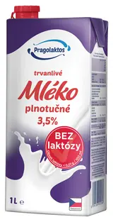 Pragolaktos Trvanlivé plnotučné mléko bez laktózy 3,5%