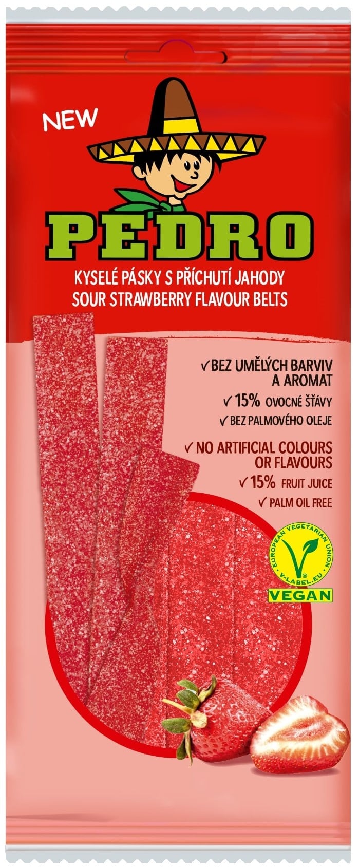 Pedro Kyselé pásky s příchutí jahody