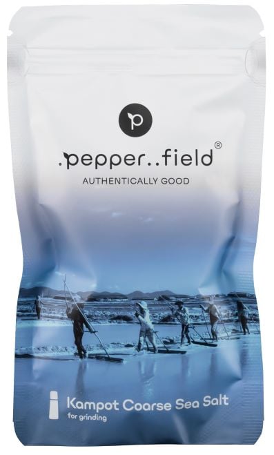.pepper..field Hrubozrnná mořská sůl z Kampotu do mlýnku