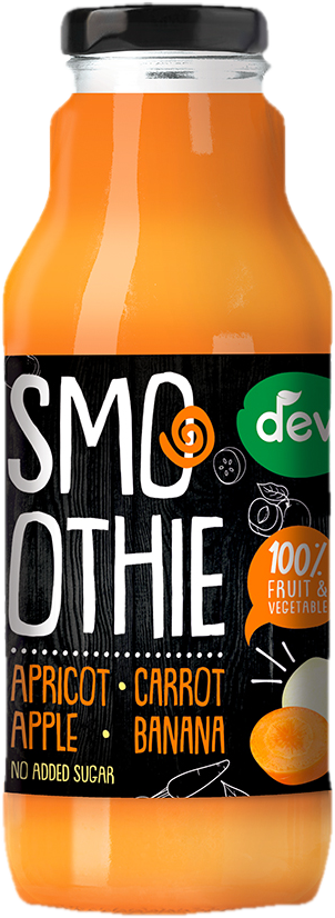 Deva Smoothie meruňka, mrkev, jablko, banán sklo