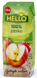 Hello 100% jablečná šťáva 250 ml