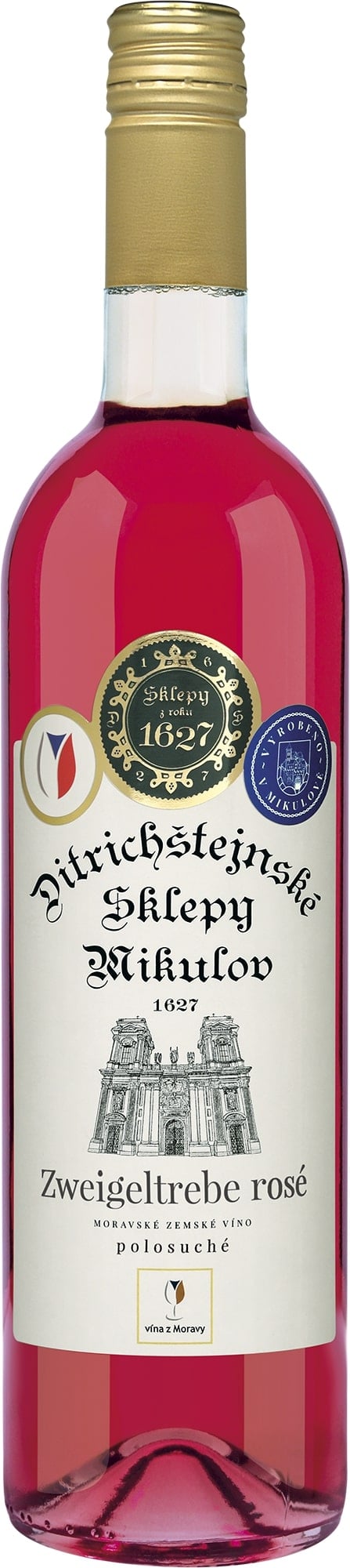 Ditrichštejnské sklepy Mikulov Zweigeltrebe rosé Moravské zemské víno