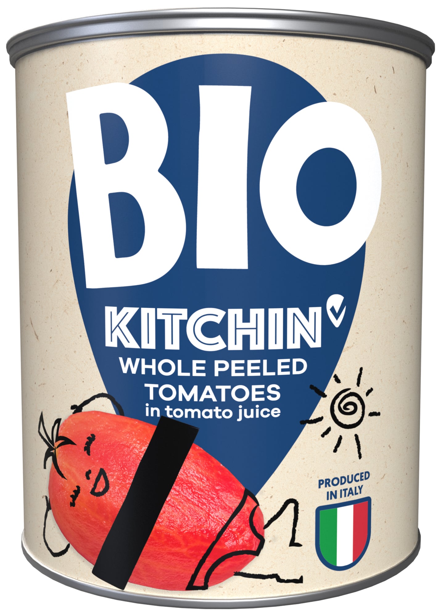 Kitchin BIO Celá loupaná rajčata v rajčatové šťávě