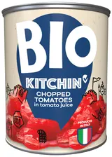 Kitchin BIO Krájená loupaná rajčata v rajčatové šťávě