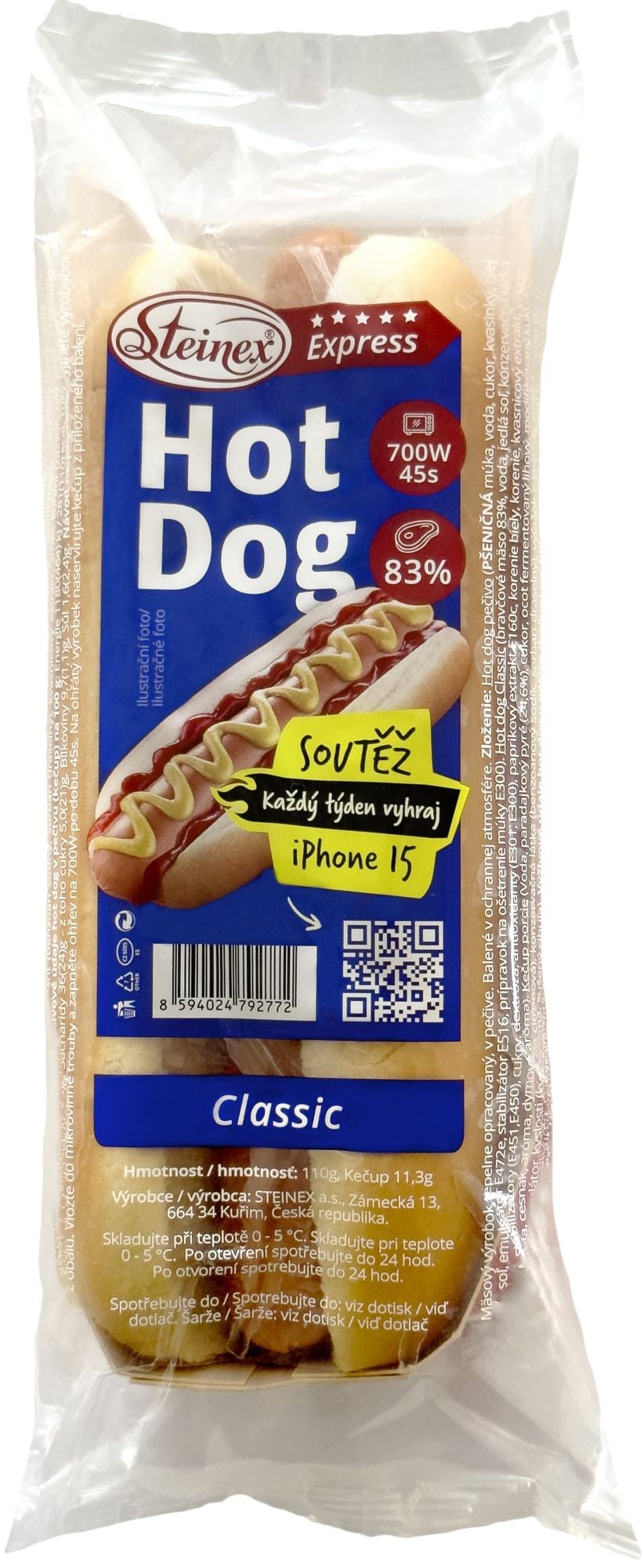 Steinex Express Hot dog classic s kečupem