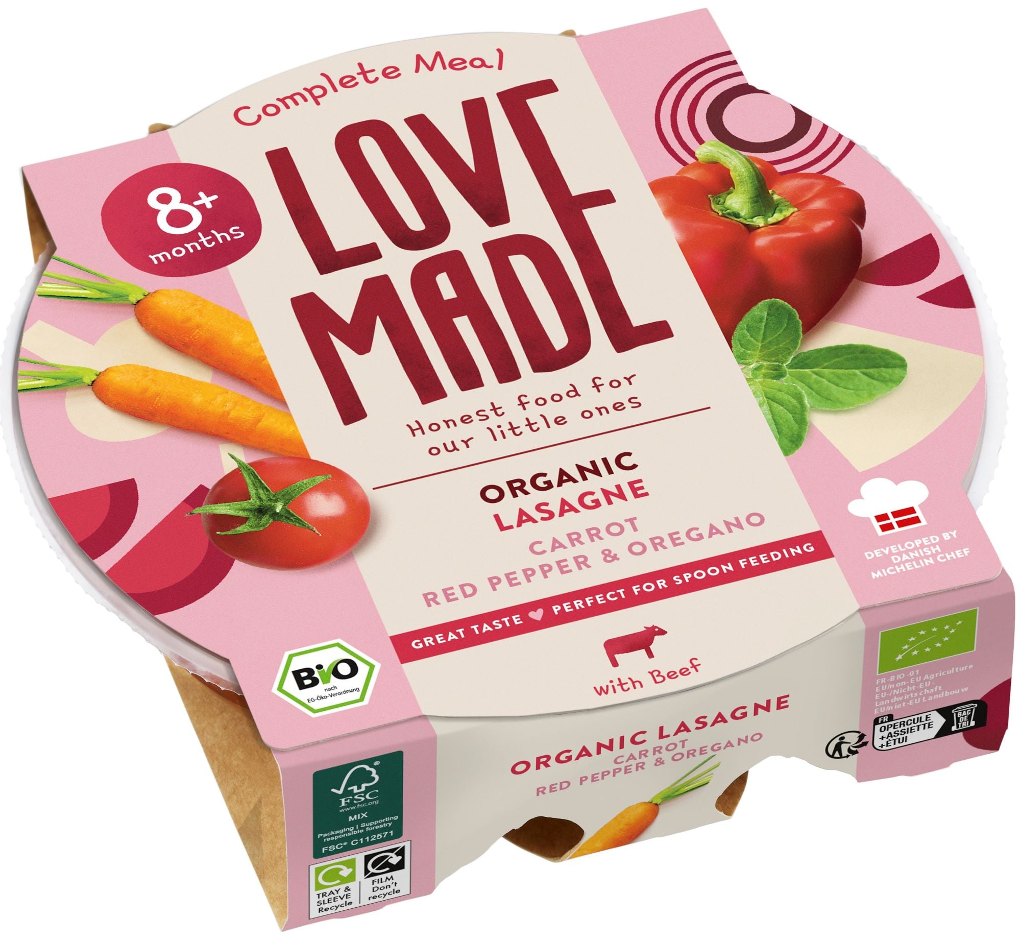 LoveMade BIO Dětské lasagne od 8. měsíce